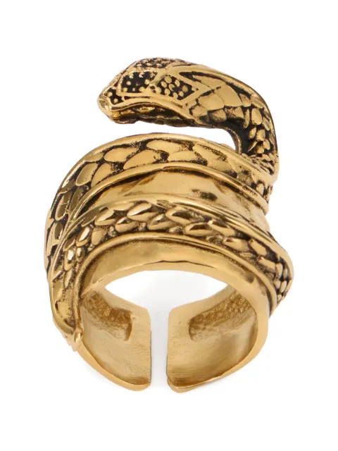 Roberto Cavalli snake-motif ring Gold WKG011AM001