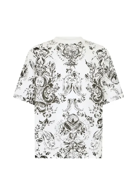 Roberto Cavalli floral-print T-shirt White WRT62B2NR36