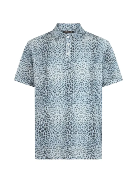 Roberto Cavalli Baby Jaguar polo shirt Blue WNT64BXKR31