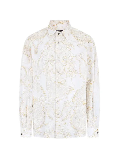 Roberto Cavalli patterned long-sleeve shirt White WRT7222NR36