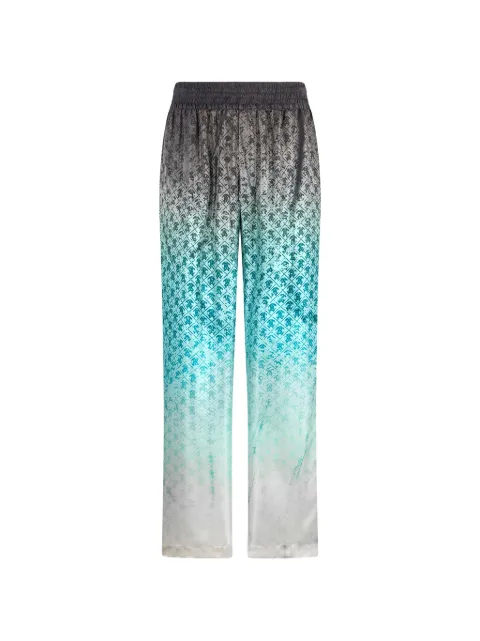 Roberto Cavalli monogram-print ombré trousers Blue WNT2664QS05