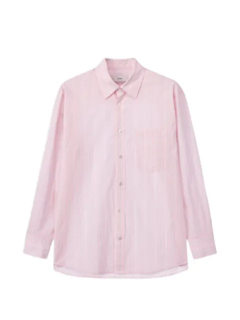 DUNST stripe-pattern shirt Pink UDSH6A104P1