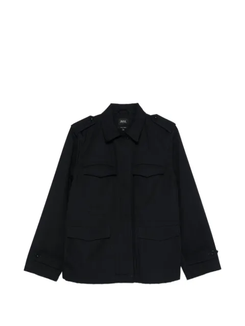 A.P.C. flap-pocket jacket Blue COHLCF32032