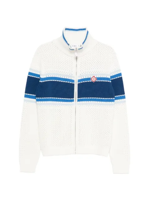 Casablanca striped cardigan White MSS26KW130301