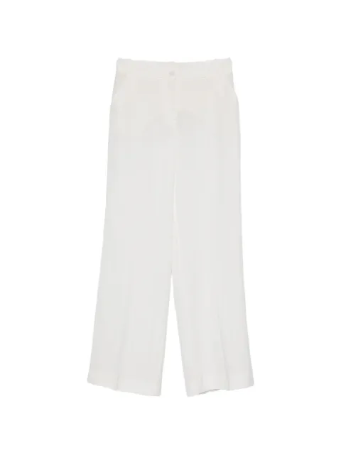 P.A.R.O.S.H. textured straight trousers White RANIAD232214