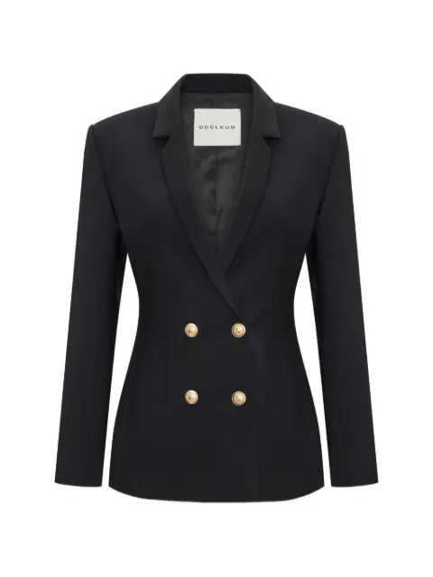 OCCLEUS Noir double-breasted blazer Black OCC106061