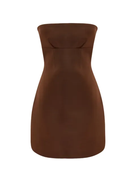OCCLEUS Liv strapless mini dress Brown OCC102131BROWN