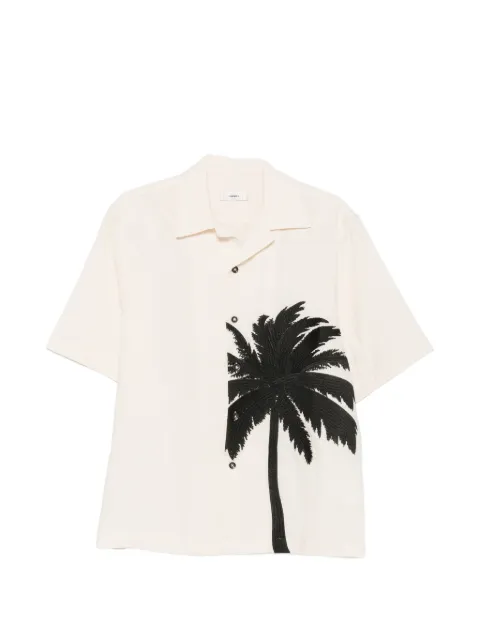 COMMAS palm-embroidered shirt Neutrals PF26C021PE003