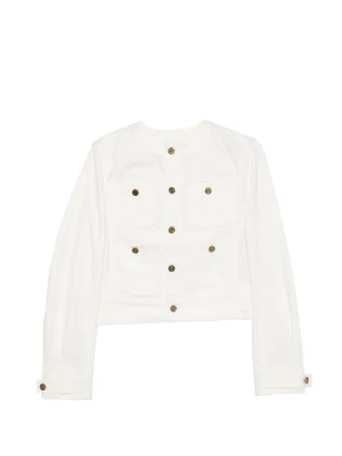 Balmain patch-pocket denim jacket Gold HF1TC225DG14