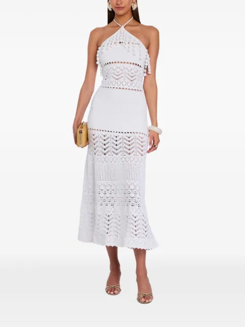 Retrofete Perette crochet midi dress White RSS261244917