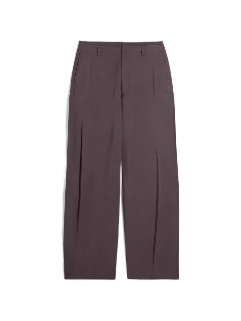LEMAIRE creased soft pants in poly viscose twill Brown PA1276LF1611
