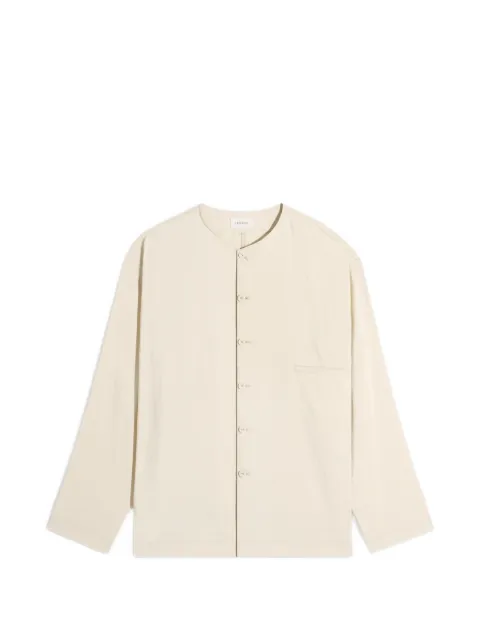 LEMAIRE V-neck shirt in dry silk Neutrals SH1235LF1308