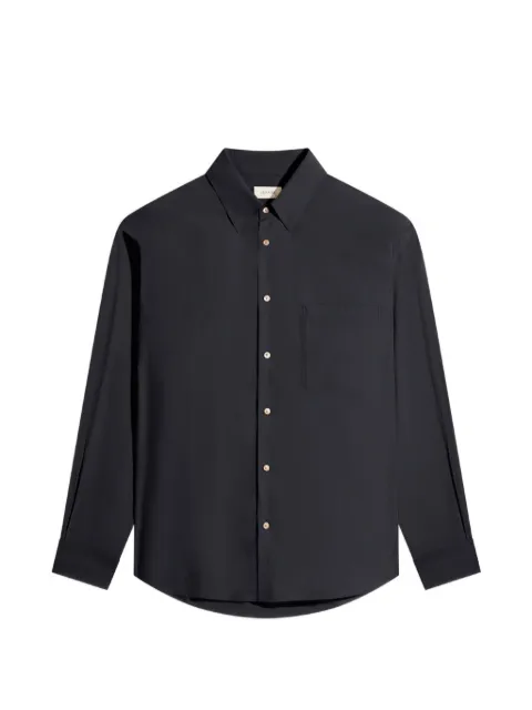 LEMAIRE regular shirt in washed cotton silk Grey SH1236LF1500