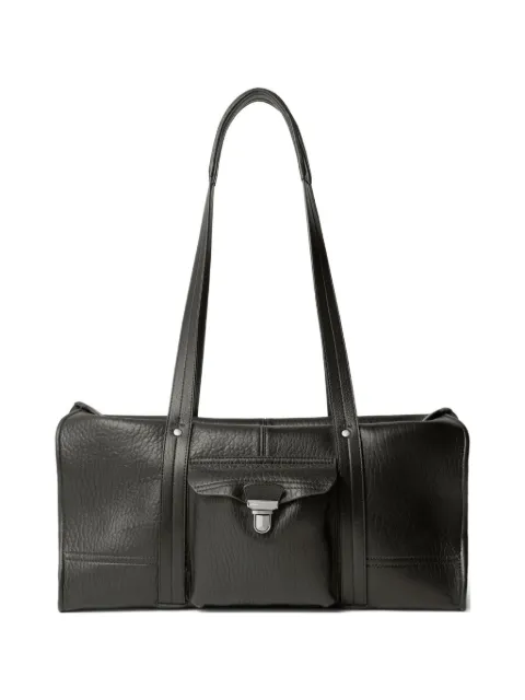 LEMAIRE soft Gear tote bag in leather Green BG0220LL0191