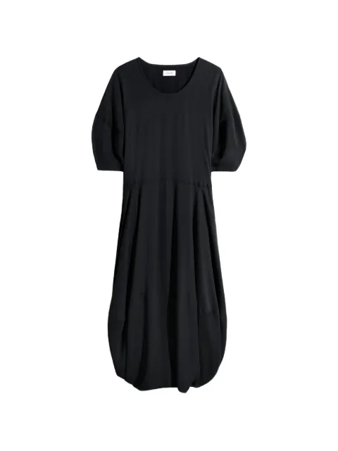 LEMAIRE balloon dress in crepe de chine viscose Black DR1130LF1569
