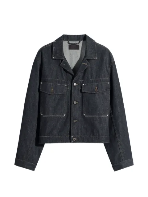 LEMAIRE trucker jacket with studs in denim Blue OW1234LD1061