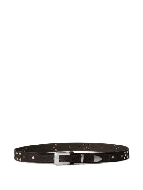 LEMAIRE Western studs belt 30 mm in leather Brown BE0002LL139