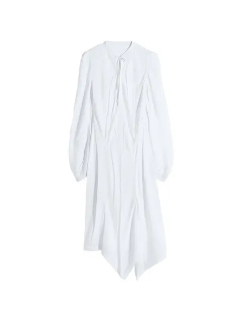LEMAIRE creased bias dress in poly viscose twill White DR1135LF1611