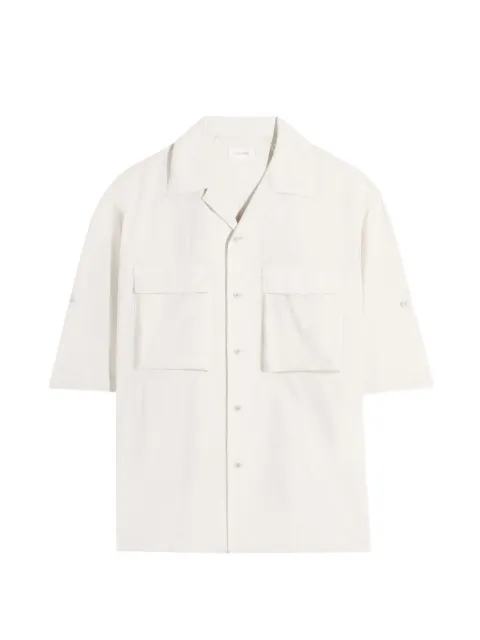 LEMAIRE short sleeve utility shirt in washed technical cotton Neutrals SH1281LF1563