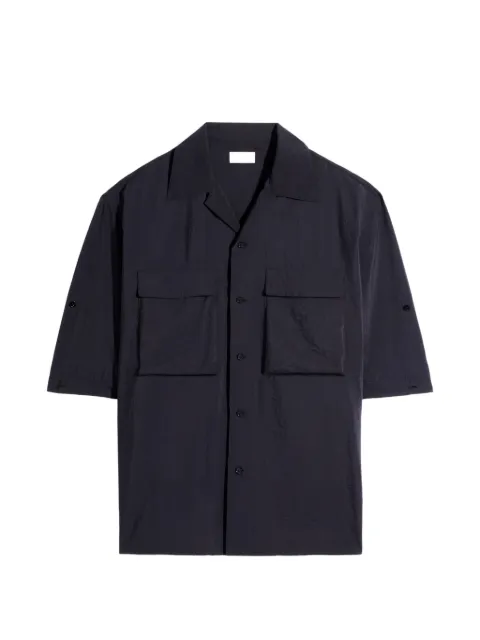 LEMAIRE short sleeve utility shirt in washed technical cotton Black SH1281LF1563