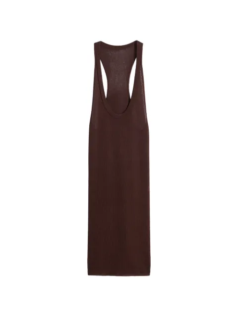 LEMAIRE racerback tank top mini dress Brown DR1153LK1020