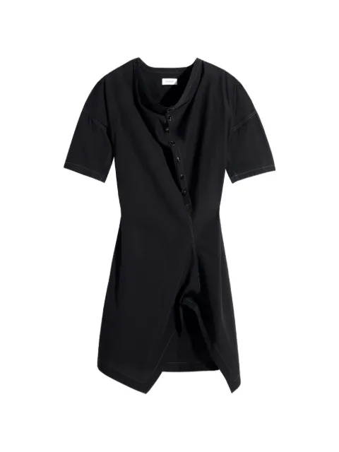 LEMAIRE asymmetric midi shirt dress Black DR1158LF1399
