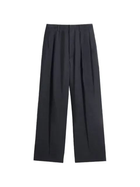 LEMAIRE pleated tailored pants in viscose linen gabardine Black PA1294LF1561