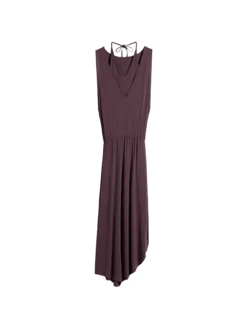 LEMAIRE draped V-neck midi dress Purple DR1146LJ1050