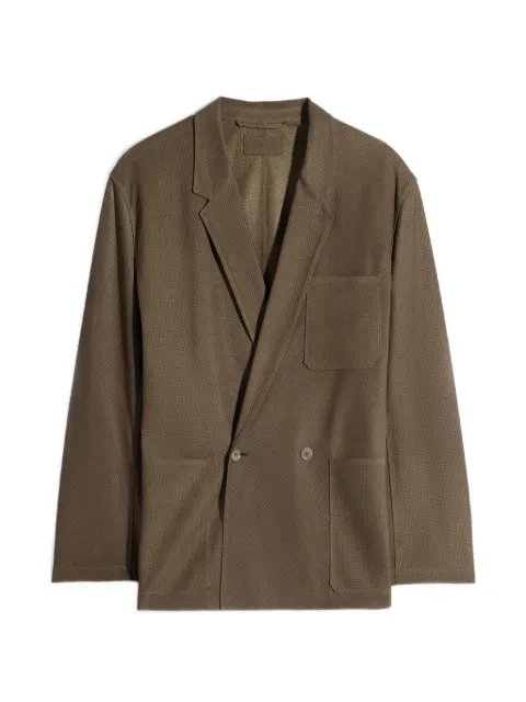 LEMAIRE double-breasted leather jacket Brown JA1093LL0178