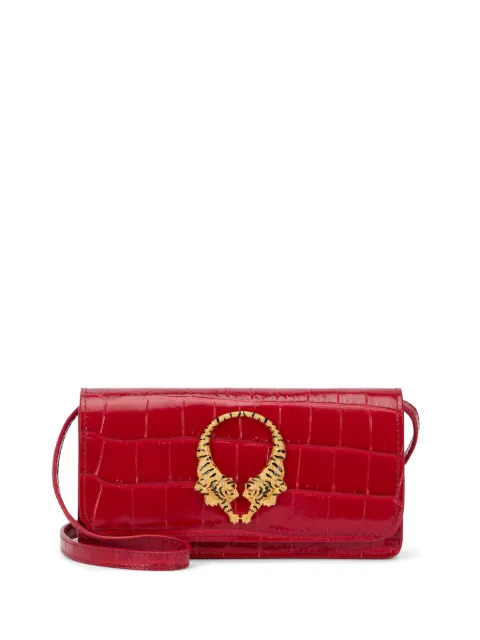 Roberto Cavalli mini tiger-motif shoulder bag Red WKA002PZ975