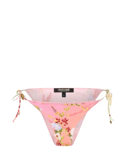 Roberto Cavalli Miami floral-print bikini bottoms Pink WQW013HVR39
