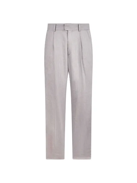 Roberto Cavalli Elegant linen trousers Grey WNT202LH008