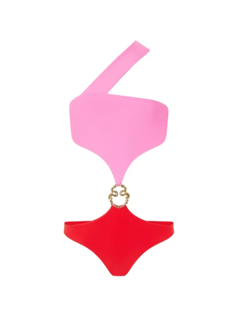 Roberto Cavalli ring-detail swimsuit Pink WQW004LL030
