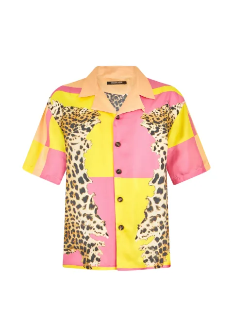 Roberto Cavalli leopard-print shirt Yellow WNT7604QR33