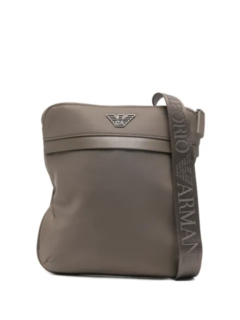 Emporio Armani logo-strap messenger bag Brown EM001807AF13454