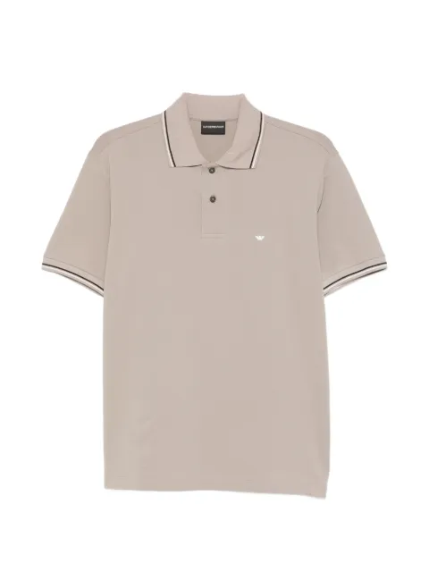 Emporio Armani piped cotton polo shirt Grey EM004607AF23090