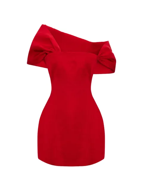 OCCLEUS Caroline one-shoulder ruffled mini dress Red OCC102135