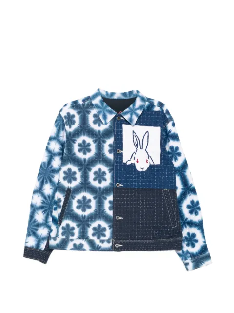 Kafeneo by TBF tie-dye shirt jacket Blue KAF01411