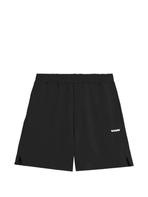 BARROW logo side-slit shorts Black S6BWUABE009