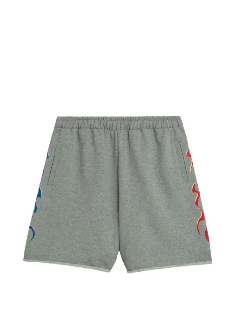 BARROW flame-print shorts Grey S6BWUABE104