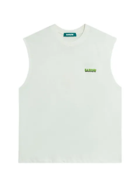 BARROW sleeveless graphic tank top White S6BWUATH084