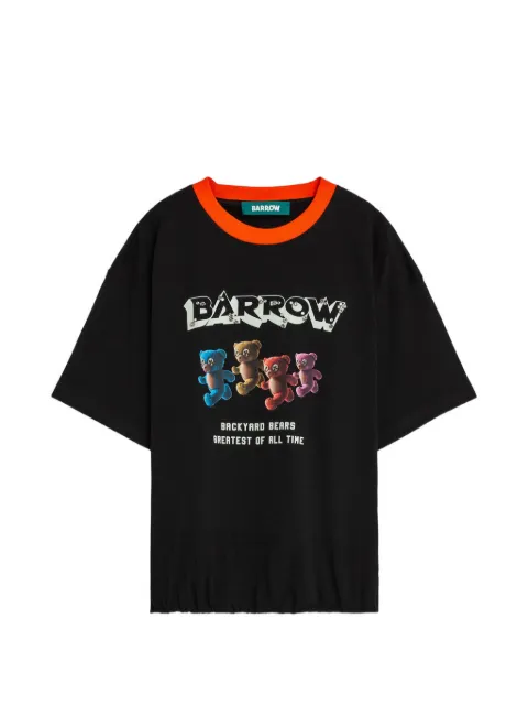 BARROW crewneck graphic T-shirt Black S6BWWOTH128