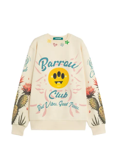 BARROW floral-print crew-neck sweatshirt Neutrals S6BWUASW067