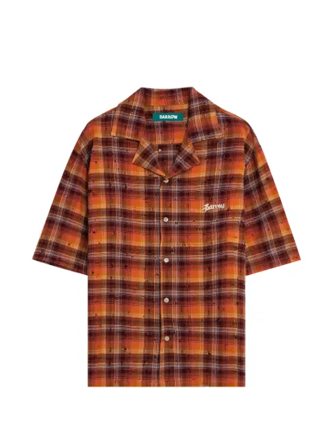 BARROW plaid shirt Orange S6BWUASI030