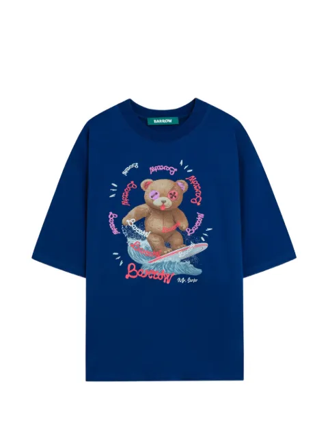 BARROW round-neck printed T-shirt Blue S6BWUATH078
