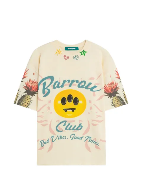 BARROW cactus-print T-shirt Neutrals S6BWUATH069