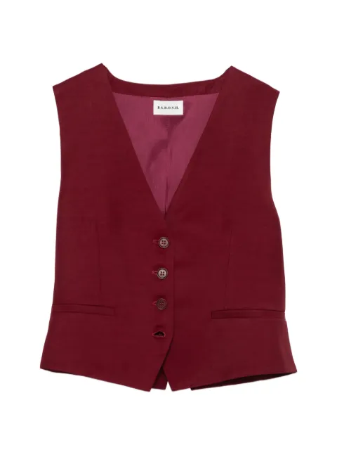 P.A.R.O.S.H. button V-neck gilet Red RAISA26D410028