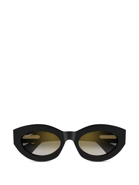 Cartier Eyewear cat-eye sculpted sunglasses Black CT0638S001
