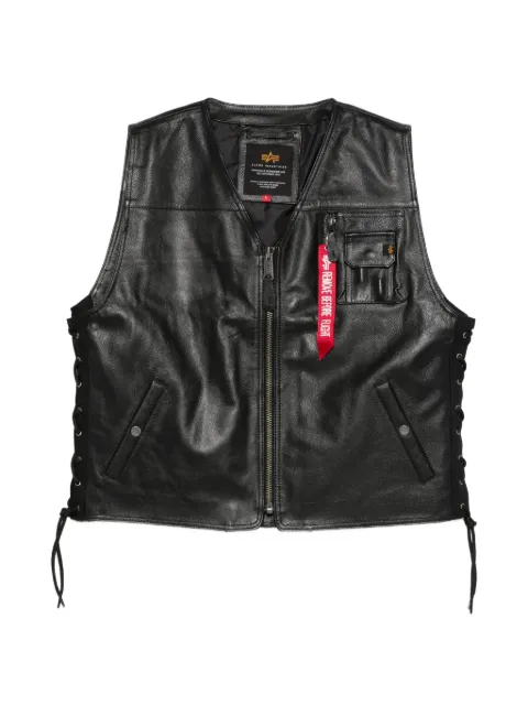 Alpha Industries X-Force leather vest Black 266108