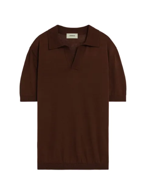 A Paper Kid knitted polo shirt Brown S6PKMAKP087